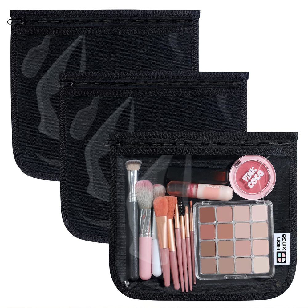 Tsa Approved Toiletry Bag, Set Of 3 Clear Travel Toiletry Bag Quart Size🐰